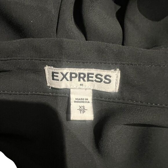 3 for $30! Express black sheer button down blouse. Size xs - Picture 3 of 8